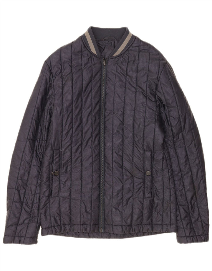 Ted Baker Dame Oversized Polstret Jakke Størrelse 2 Small Navy Blue