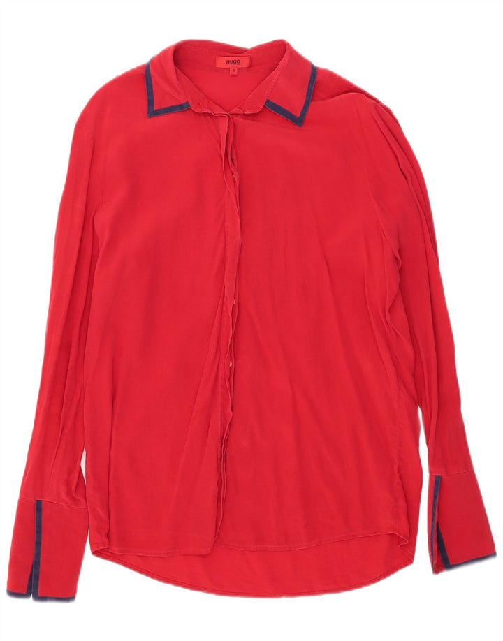 Hugo Boss Dameskjorte EU 38 Medium Rød Silke