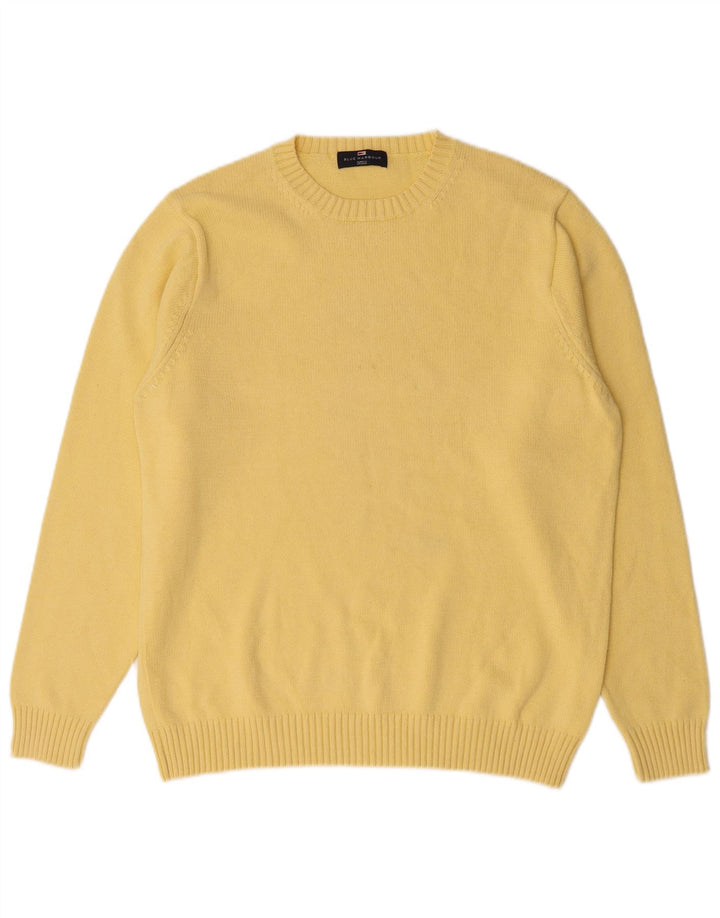 Marks & Spencer Herre Blue Harbor Crew Neck sweater Medium Gul