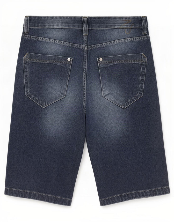 Zara Herre Denim Shorts EU 42 Large W32 Navy Blue