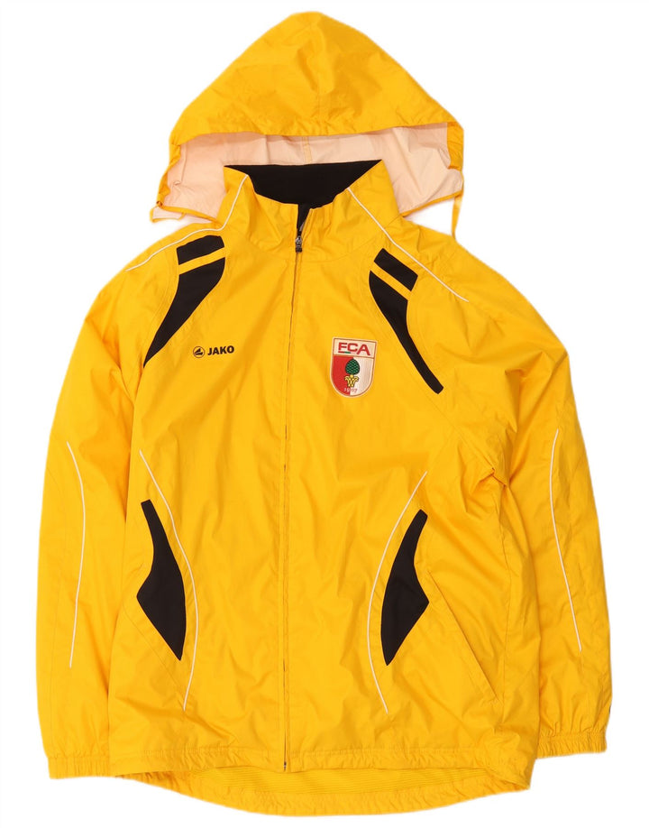 Jako Herre grafisk regnjakke med hætte UK 38 Medium Yellow Colourblock