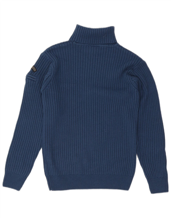 Arizona Dame Roll Neck Jumper Sweater UK 10 Small Blue Polyacrylic
