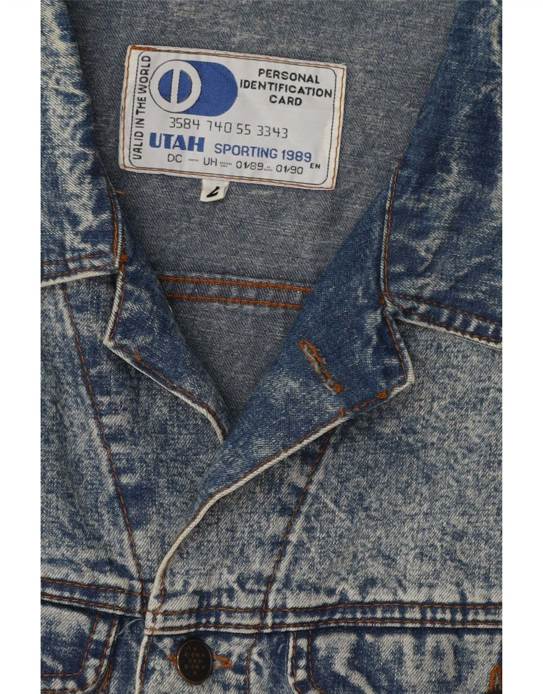 Vintage denimjakke til mænd UK 38 Medium Blue