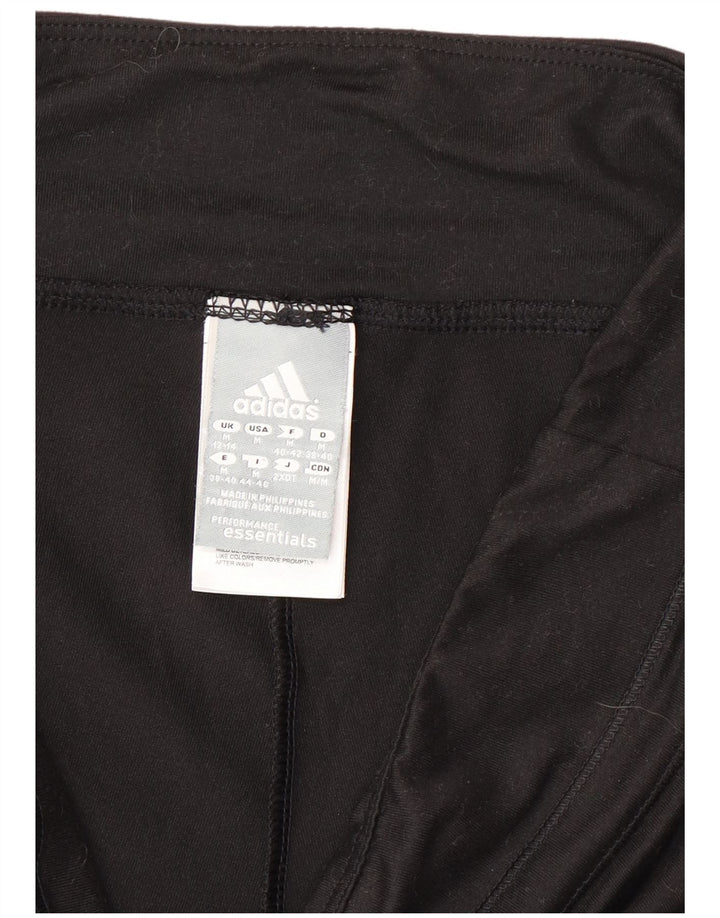 Adidas Dame Climalite Capri Leggings UK 12/14 Medium Black Polyester
