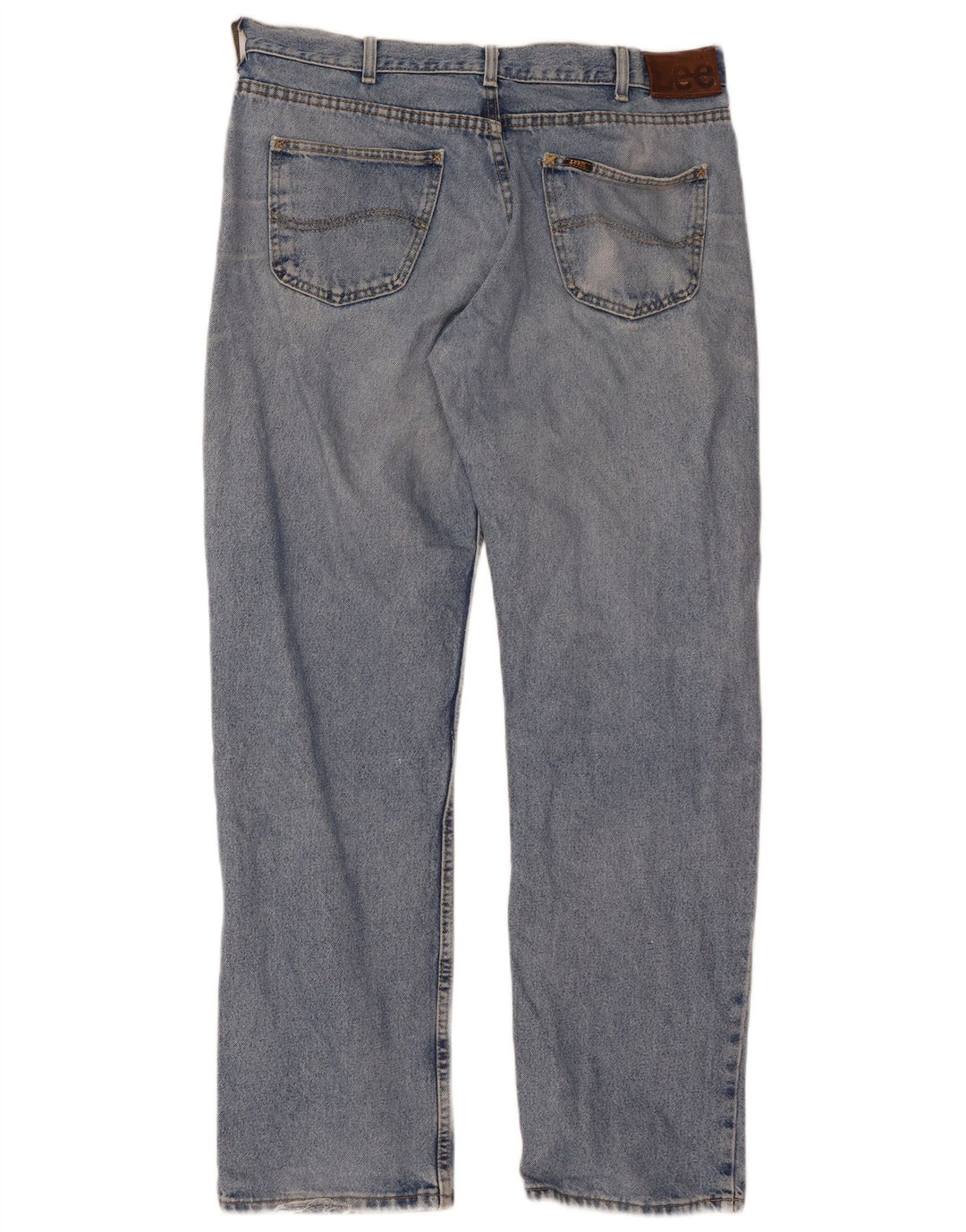Lee Straight Jeans til mænd W36 L34 blå bomuld