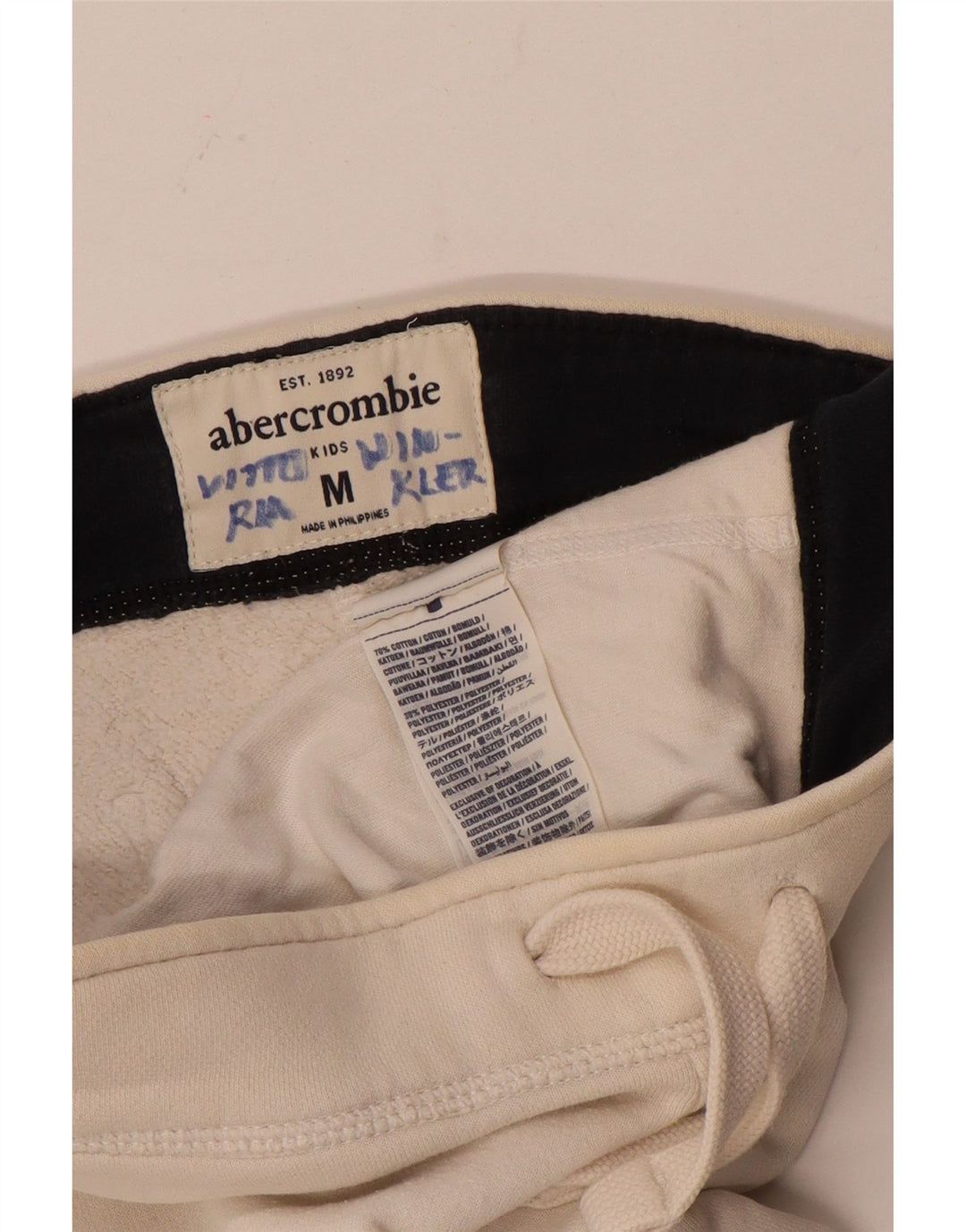 Abercrombie & Fitch Boys træningsbukser 13-14 år Medium hvid