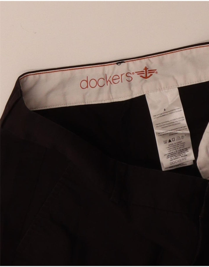 DOCKERS Womens Chino Shorts US 8 Medium W34 Black Cotton