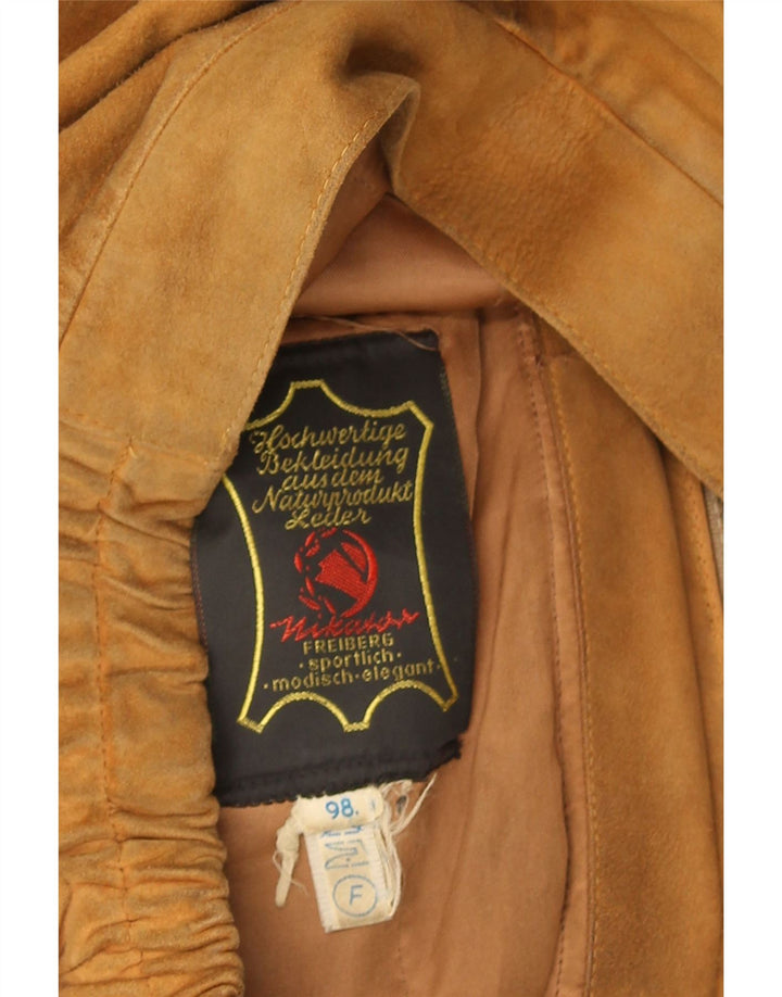 Vintage herre ruskindsjakke UK 40 Stor brunt læder