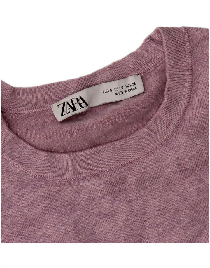 Zara Dame sweater med rund hals DK 8 Small Pink