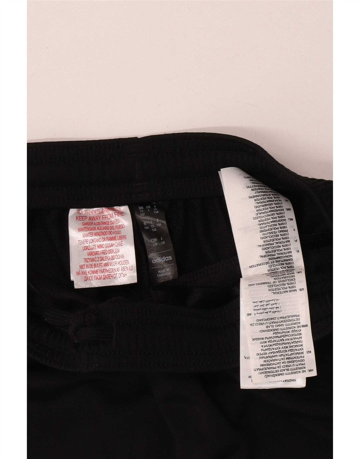 Adidas drenge Slim Fit træningsdragt bukser 13-14 år sort polyester