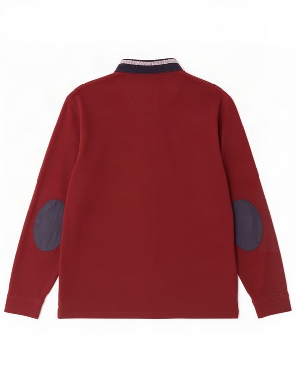 Zara Langærmet Rugby Polo Shirt Stor Burgundy