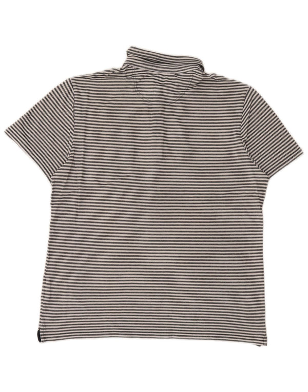 Champion Dame Polo Shirt UK 18 XL Gråstribet bomuld