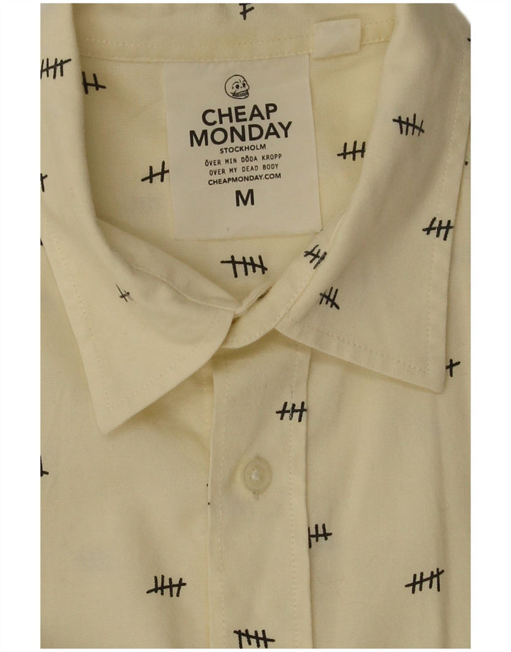 Billig mandagsskjorte til mænd Medium Off White Bomuld