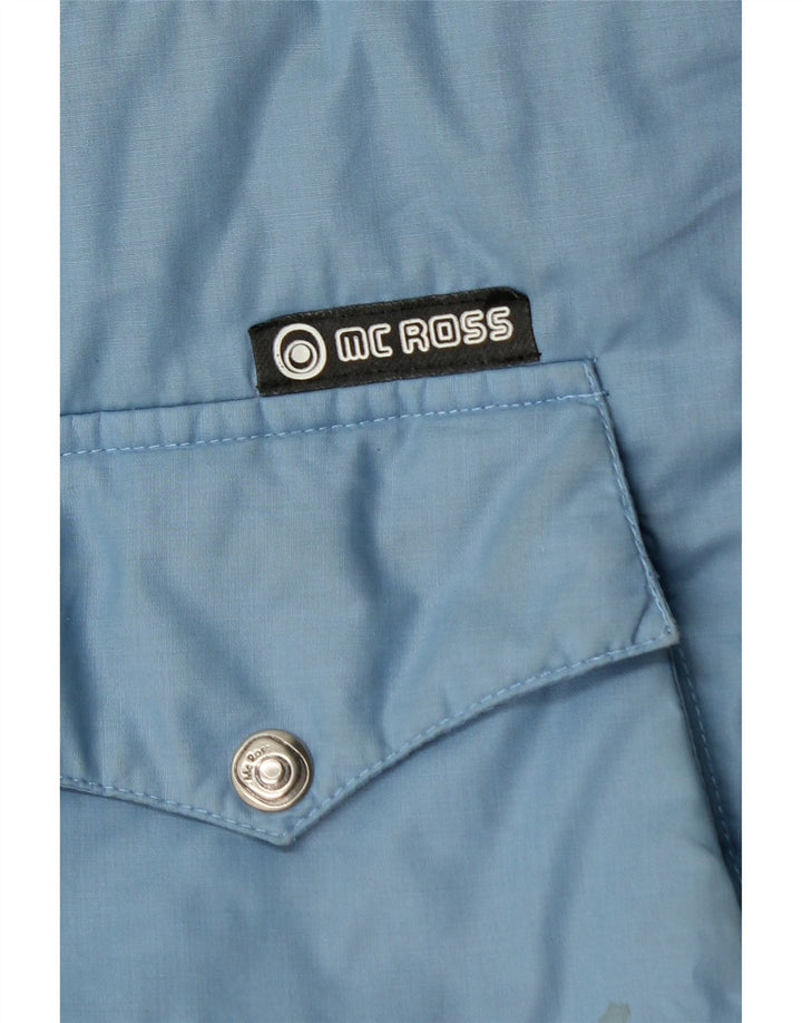 MC Ross Herre polstret jakke UK 38 Medium Blue Colourblock Classic