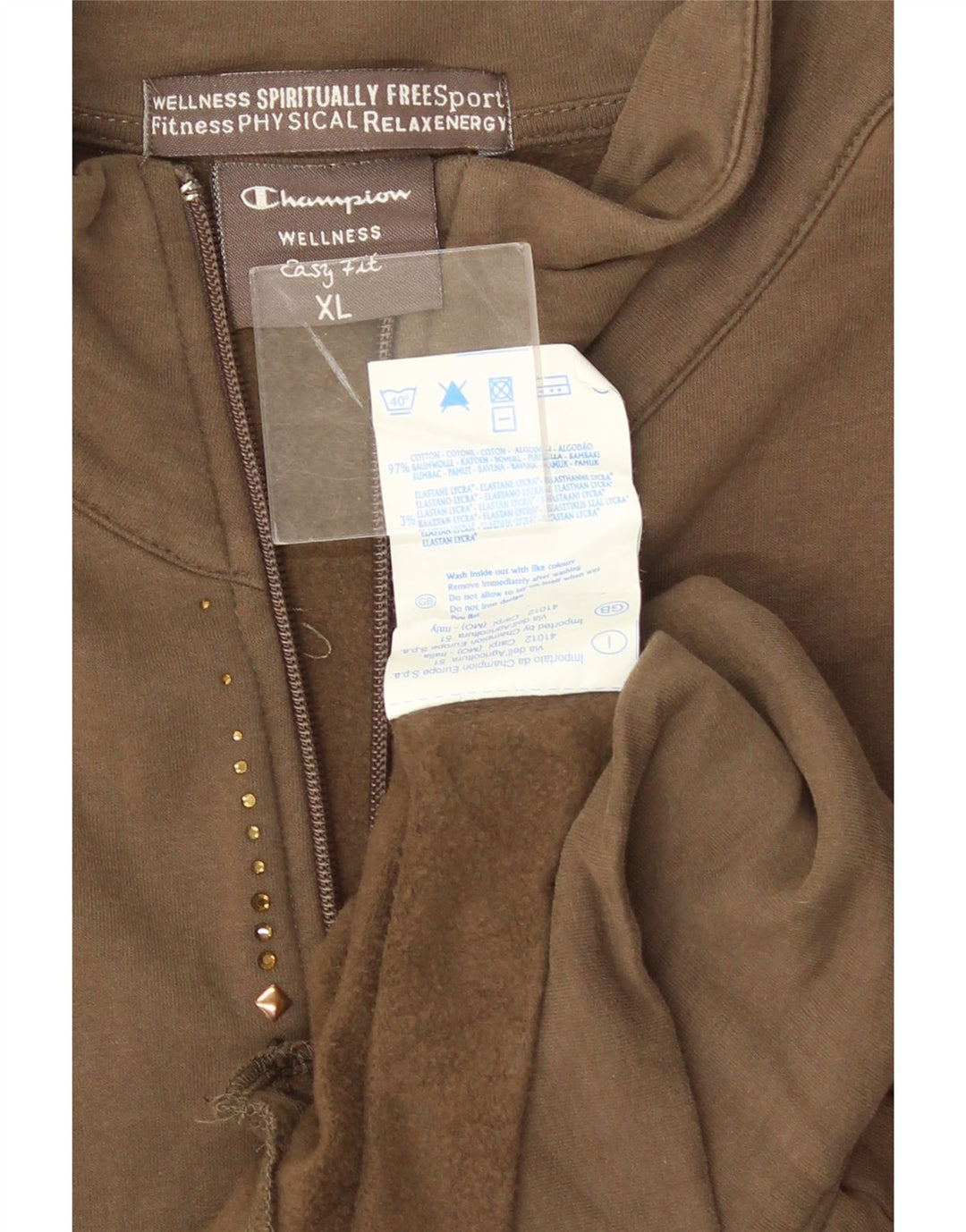 Champion Womens træningsdragt Topjakke UK 18 XL Brun Bomuld