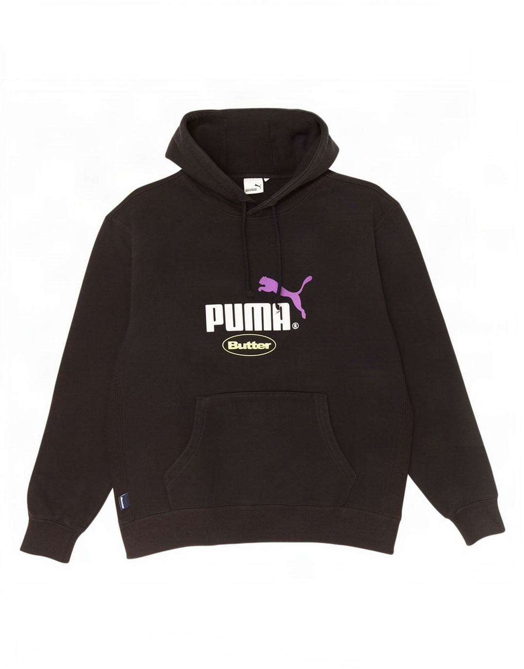 Puma Grafisk hættetrøje til mænd, stor sort bomuld