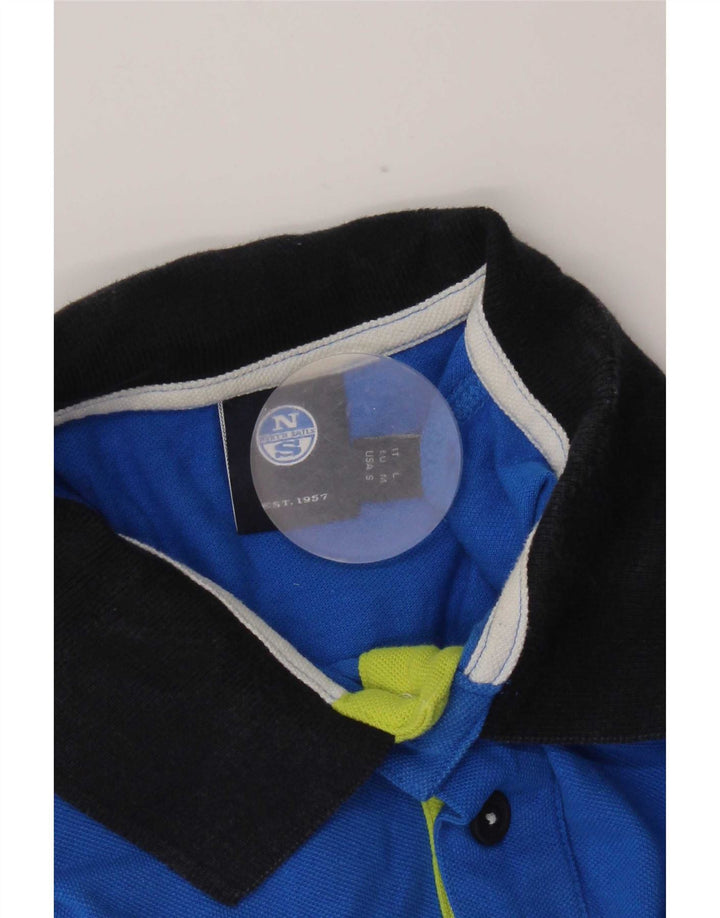 North Sails Herre Polo Shirt Lille Blå Colourblock
