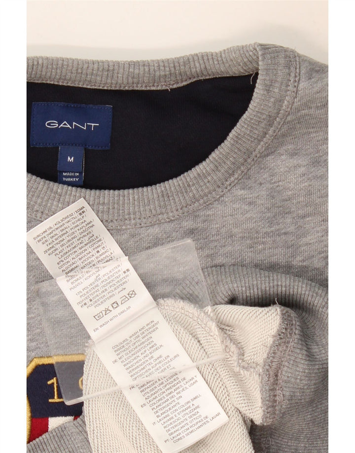 Gant Herre grafisk sweatshirt Jumper Medium Grå Bomuld