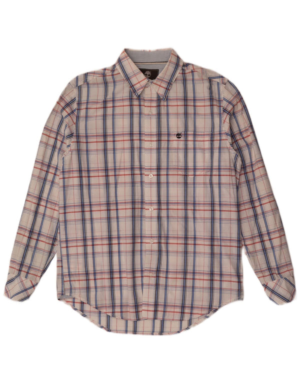 Timberland Herre Regular Fit skjorte Medium hvid ternet bomuld