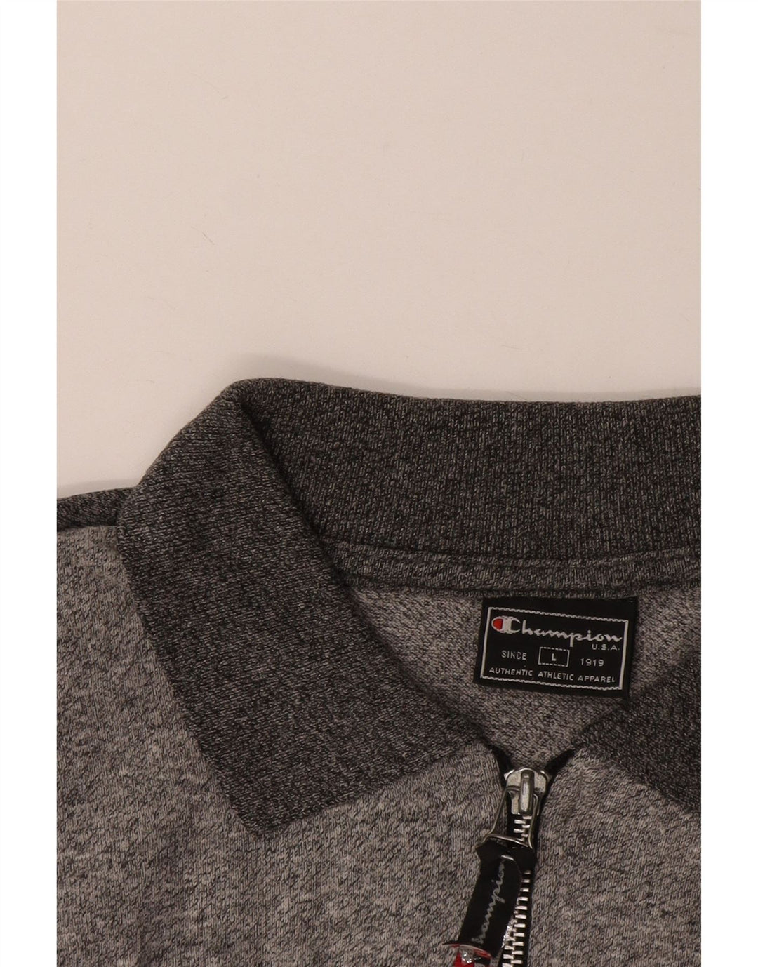 Champion Langærmet Polo Shirt til mænd Stor grå farveblok