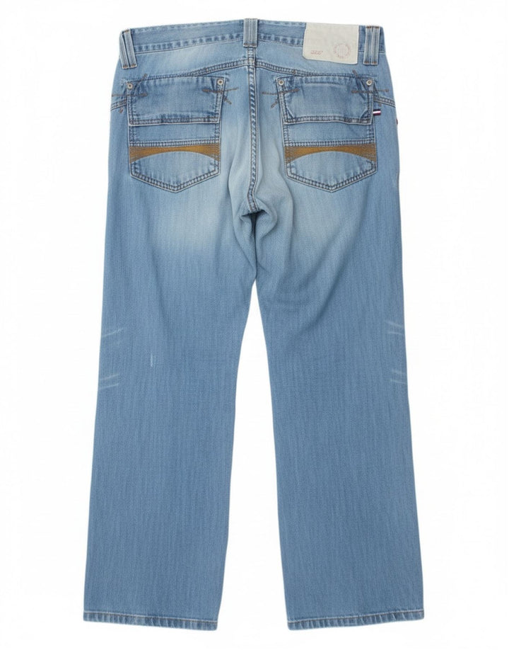 Tommy Hilfiger Dame Distressed Straight Jeans W32 L30 Blå Bomuld