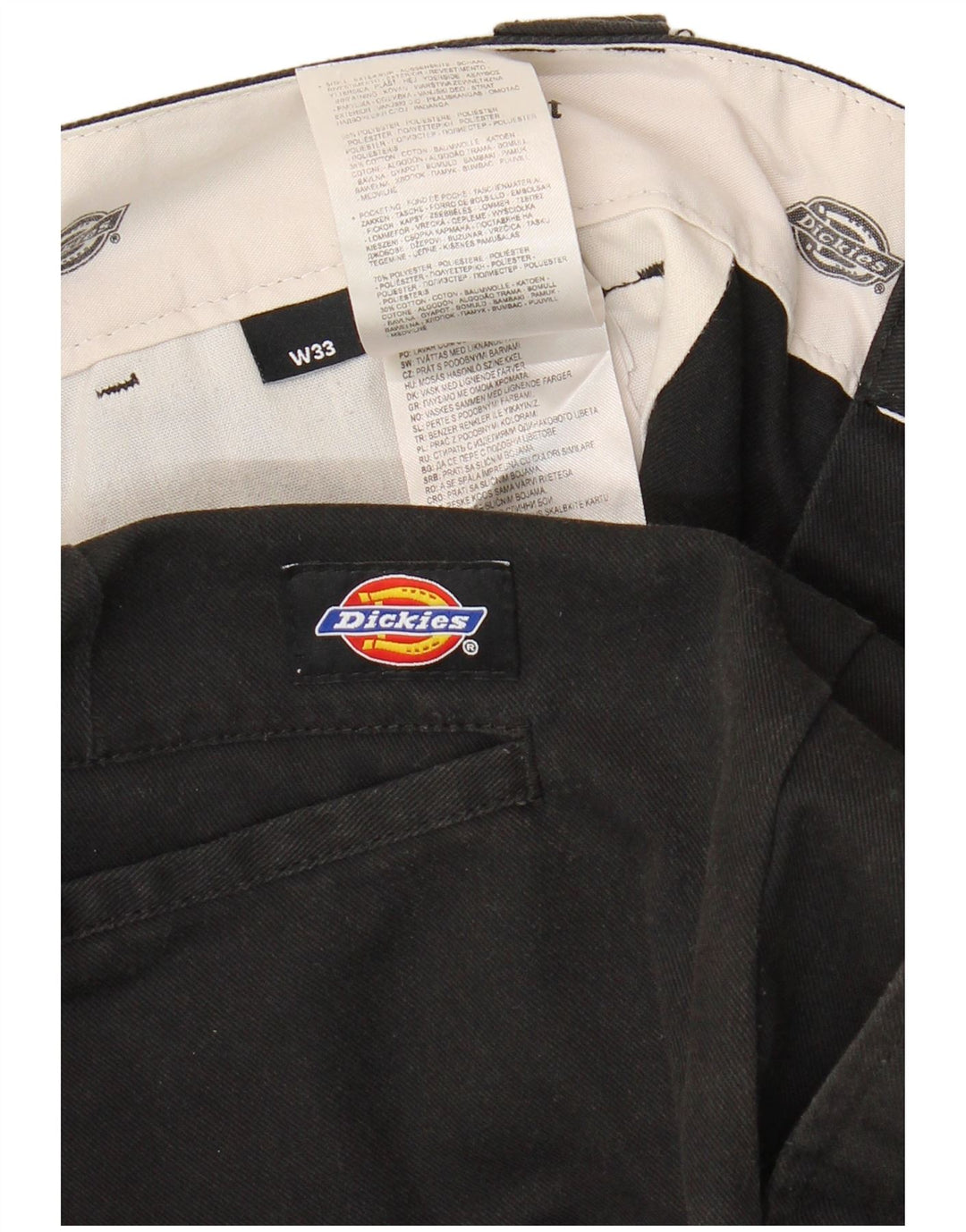Dickies Herre Slim Fit Chino Shorts W33 Large Black Polyester