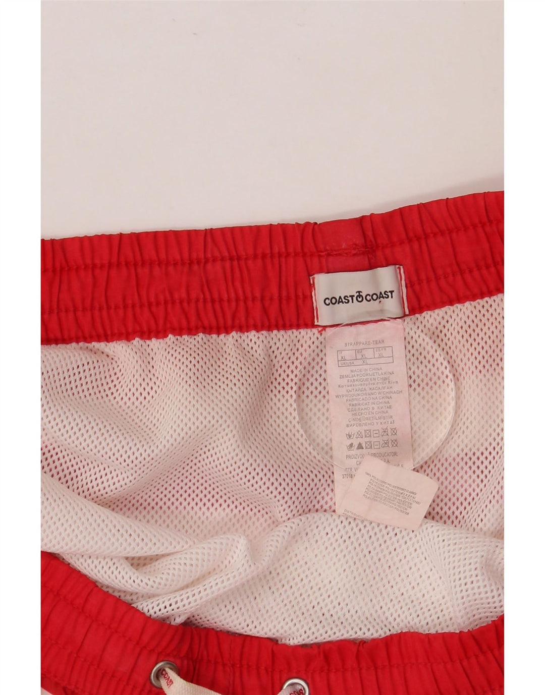 COAST Svømmeshorts til kvinder UK 18 XL Rødstribet polyester