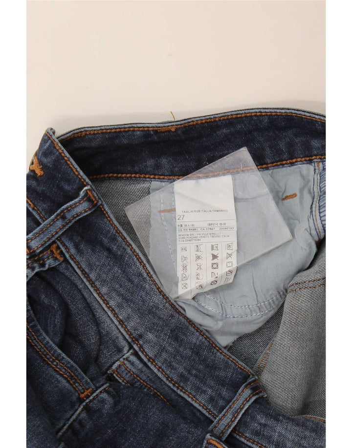 Benetton Dame Regular Fit Straight Jeans W27 L29 Blå Bomuld