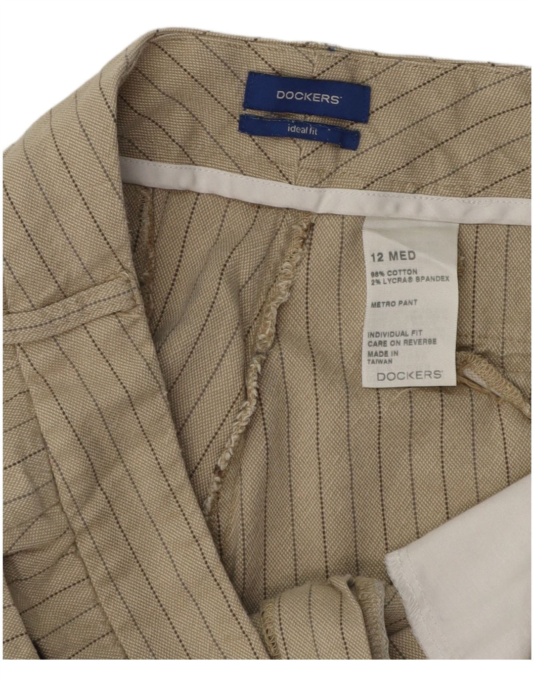 DOCKERS Dame ideel pasform Casual Bukser US 12 Large W32 L30 Beige