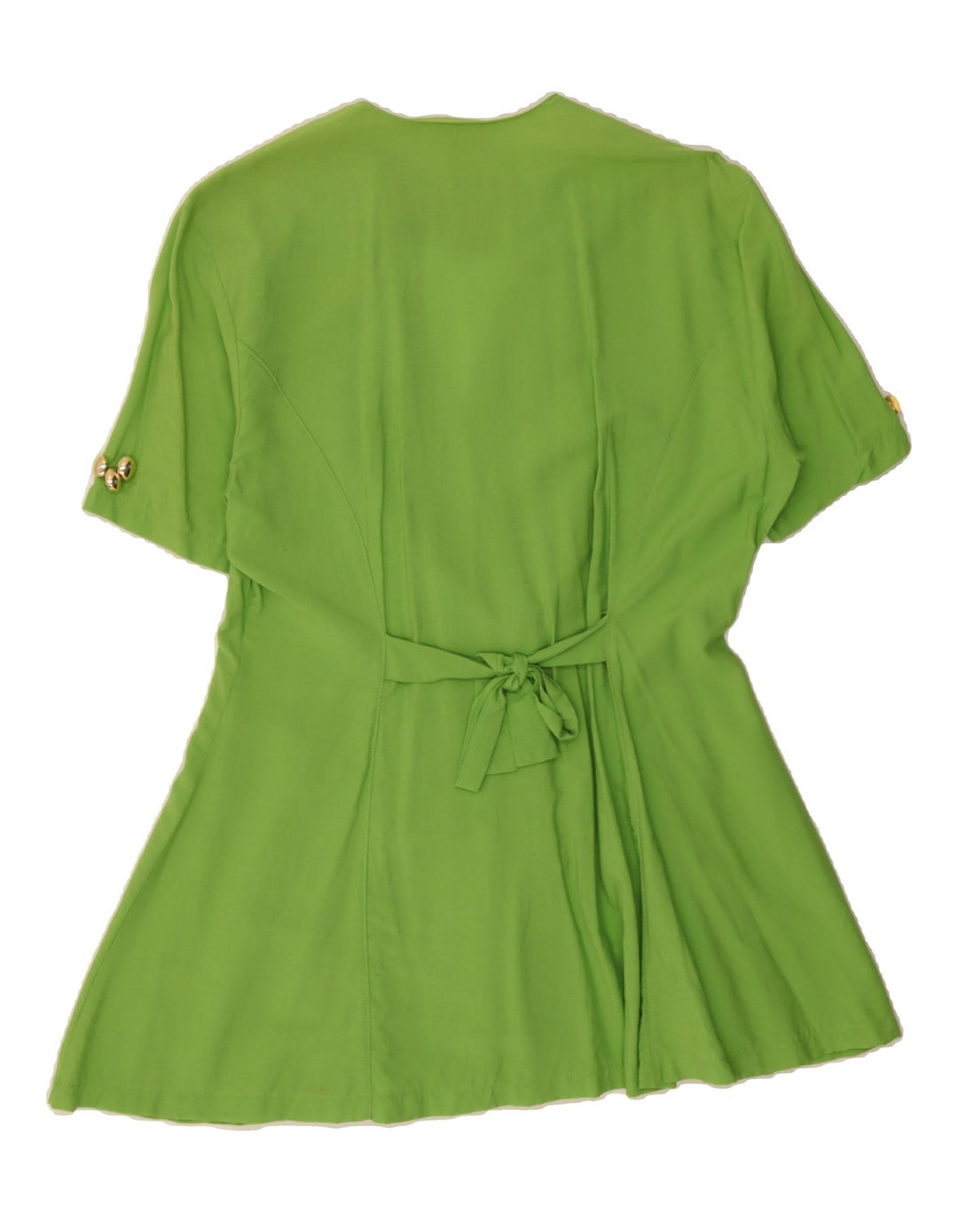 MAX DINE Womens Short Sleeve Shirt Dress UK 14 Medium Green Vintage Max Dine and Second-Hand Max Dine from Messina Hembry 