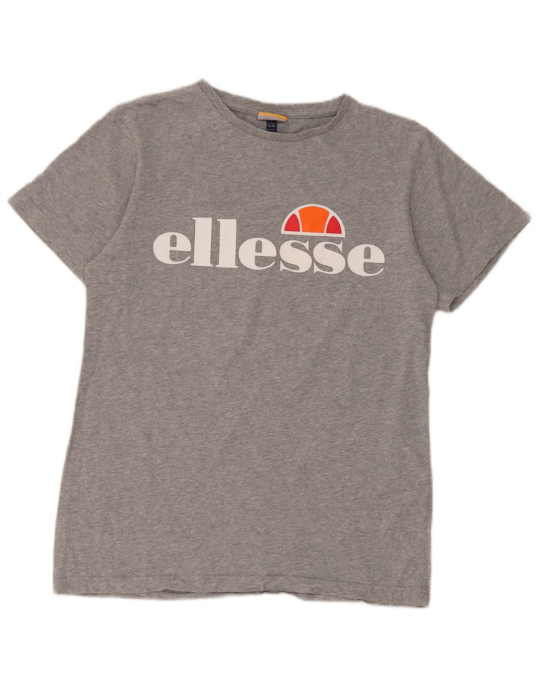 Ellesse Dame Grafisk T-Shirt Top UK 8 Lille Grå