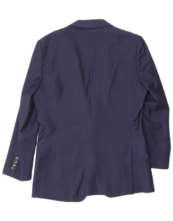 Reiss Herre 1 Knap Blazer Jacket UK 38 Medium Navy Blue Wool
