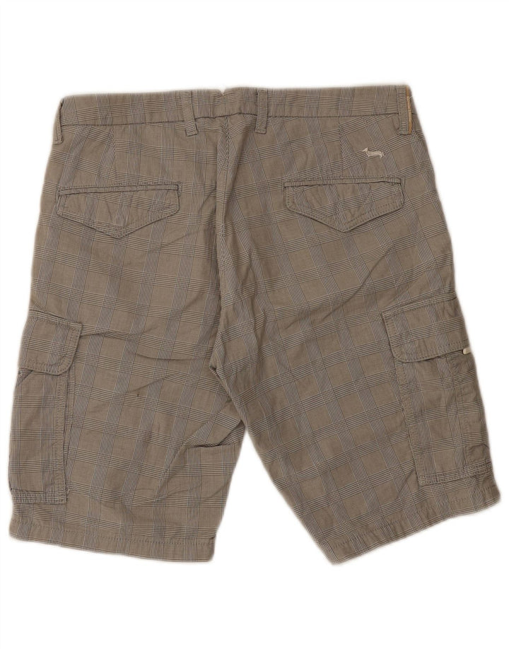 Harmont & Blaine Herre Cargo Shorts IT 48 Medium W30 Grå ternet bomuld