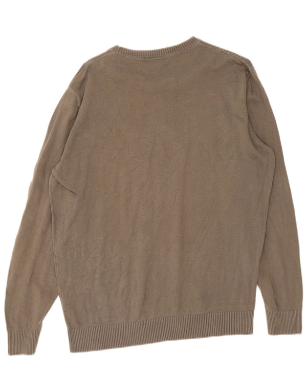 Lacoste Herre Crew Neck Jumper Sweater Størrelse 5 Large Khaki