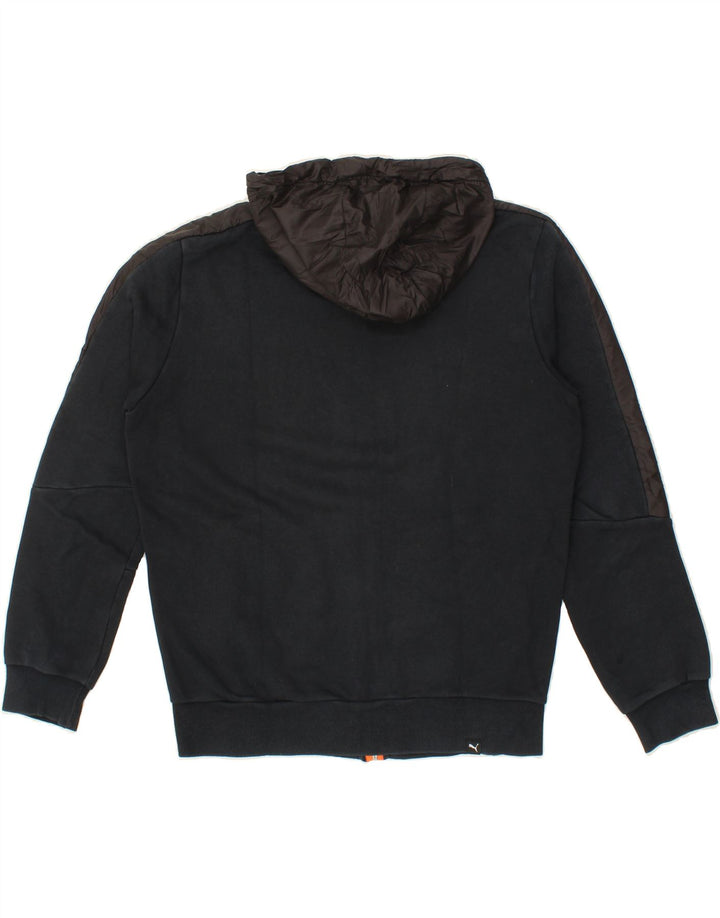 PUMA Mens Zip Hoodie Sweater Small Black Cotton Vintage Puma and Second-Hand Puma from Messina Hembry 