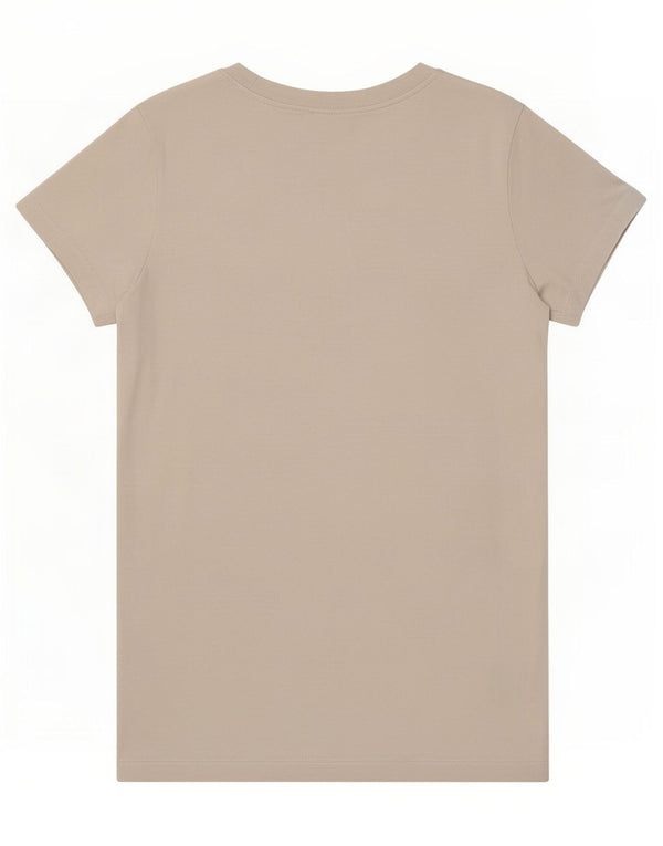 Diadora Womens Graphic T-Shirt Top UK 10 Small White Cotton