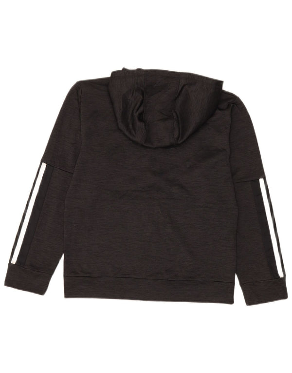 Adidas hættetrøje med lynlås til drenge 10-11 år Grå Colourblock Polyester