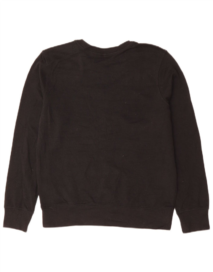 CALVIN KLEIN Dame Sweatshirt Jumper UK 14 Medium Sort Bomuld