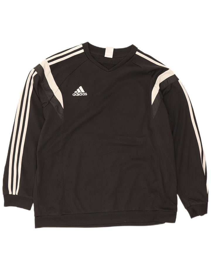 Adidas Herre Sweatshirt Jumper XL Sort Colourblock Polyester