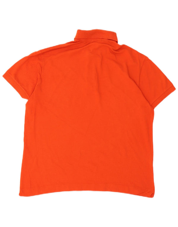 LACOSTE Poloskjorte til mænd størrelse 5 Large Orange Bomuld