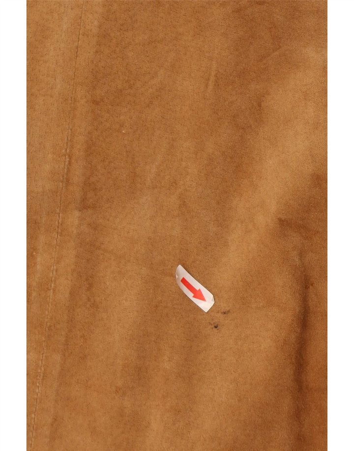 Les Boulevards Herre ruskindsjakke IT 50 Stor brunt læder