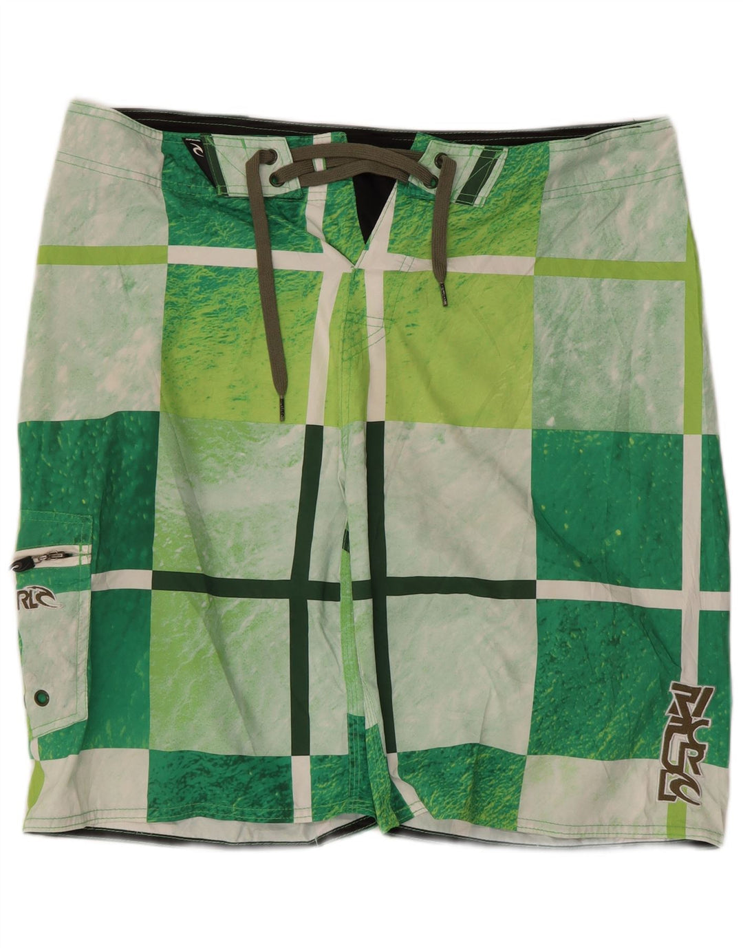 Rip Curl Herre grafiske badeshorts store grøn ternet polyester