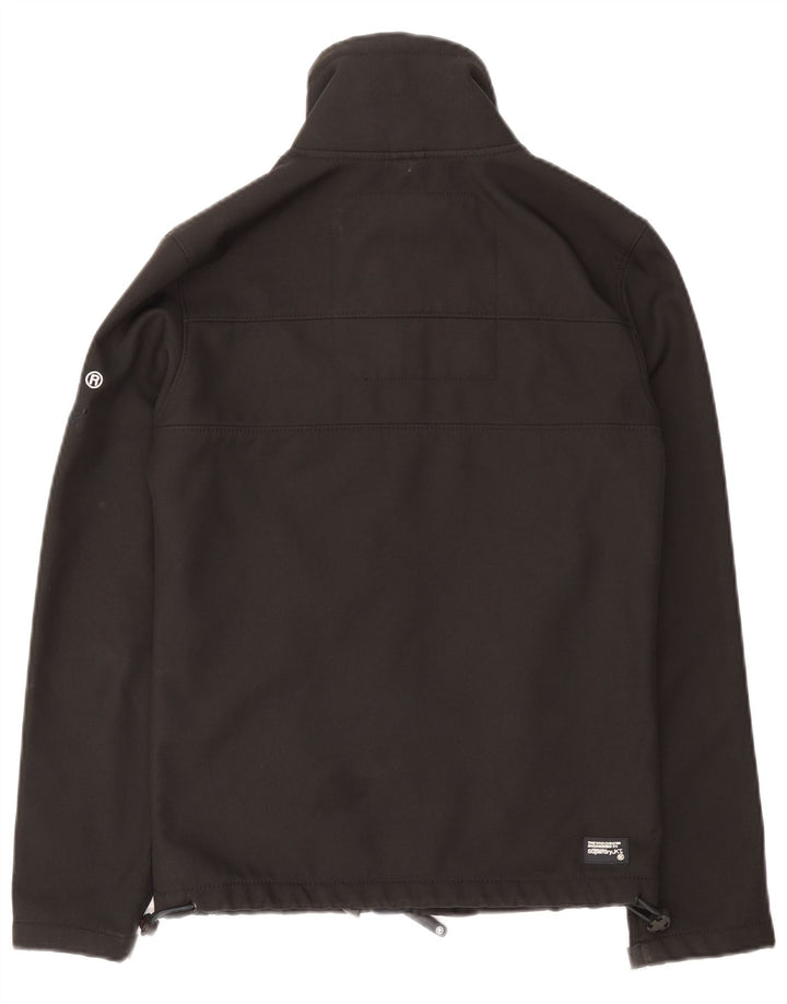 Superdry Windtrekker Windbreaker Jacket til mænd UK 34 XS Sort polyester