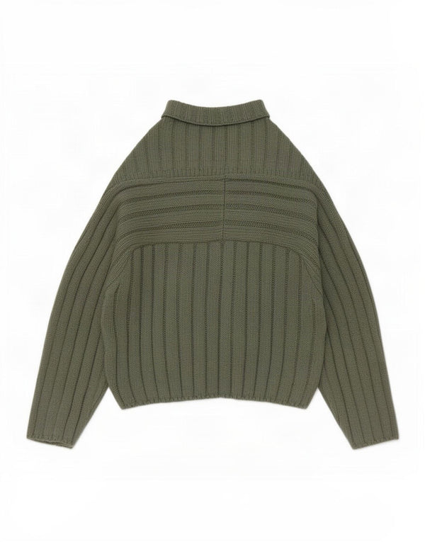 Topshop Dame 3/4 ærmet åben Bolero Jumper UK 12 Medium Grøn Bomuld