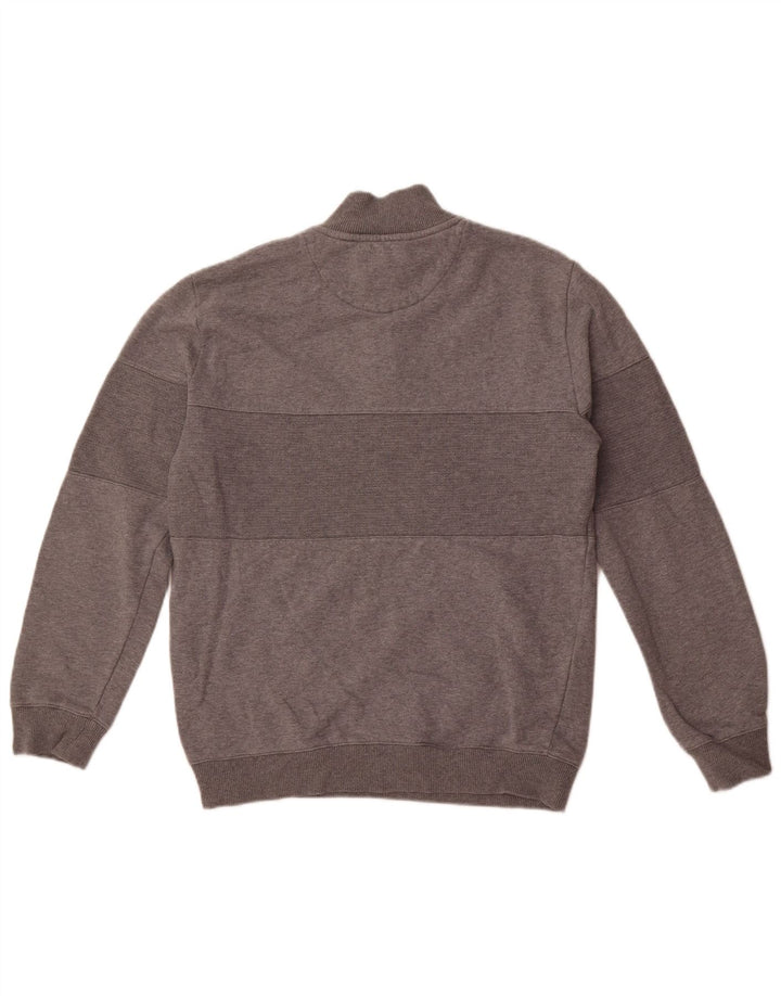 Lyle & Scott Sweatshirt med lynlås til mænd mellem grå farveblok bomuld