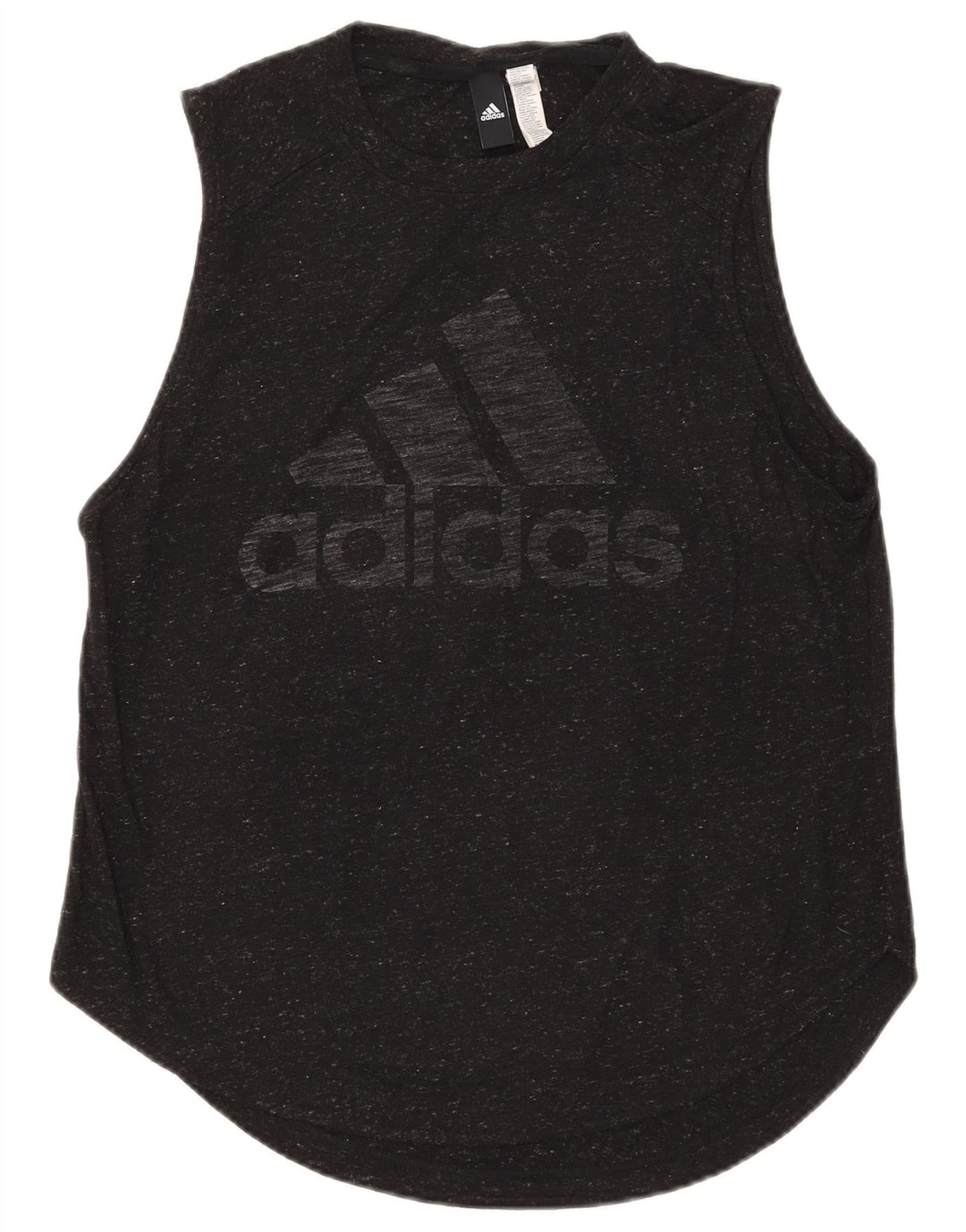 Adidas Dame Grafisk Vest Top UK 12/14 Medium Black Flecked
