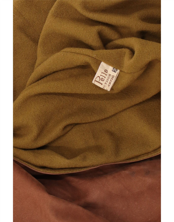 Vintage herre læderjakke IT 52 XL brunt læder