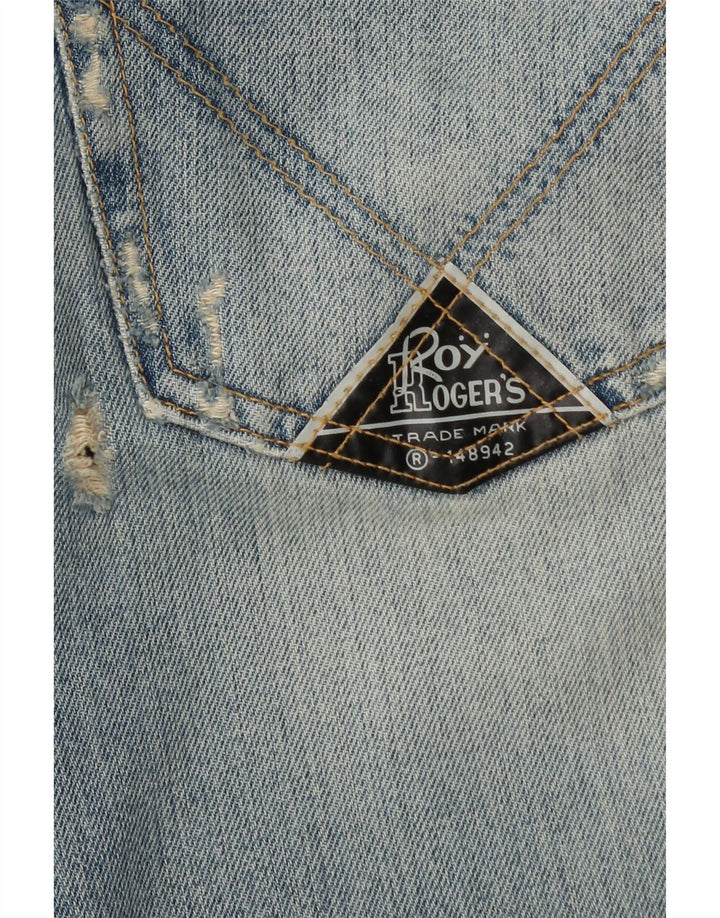 ROY ROGERS Herre Distressed Straight Jeans W31 L36 Blå Bomuld