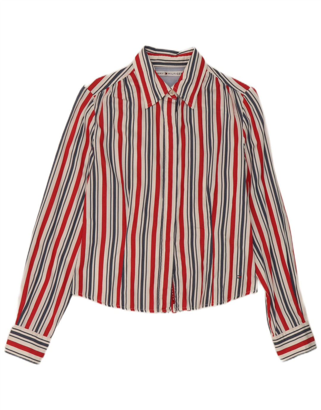 Tommy Hilfiger Dameskjorte US 6 Medium Flerfarvet Stribet Bomuld