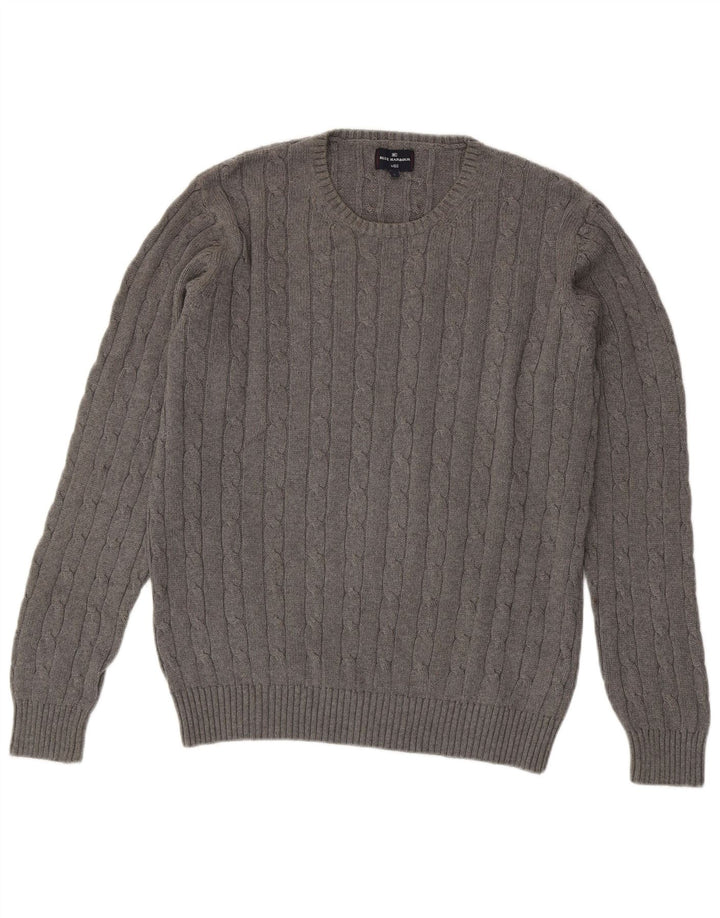 Marks & Spencer Herre Blue Harbor Crew Neck trøje Sweater Large Grå
